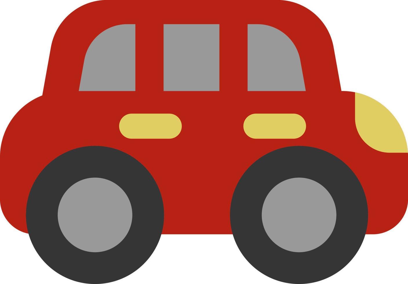 coche de transporte rojo grande, ilustración, vector sobre fondo blanco.