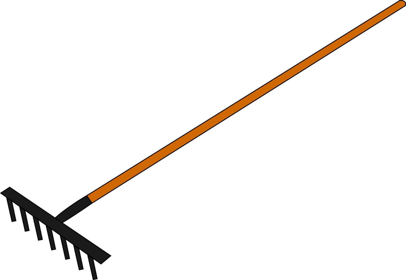 Long rake, illustration, vector on white background.