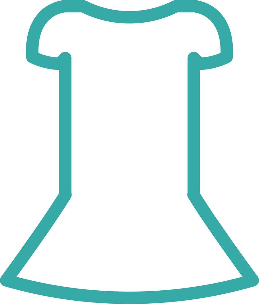 Short white dress with short sleeves, illustration, vector on a white background.