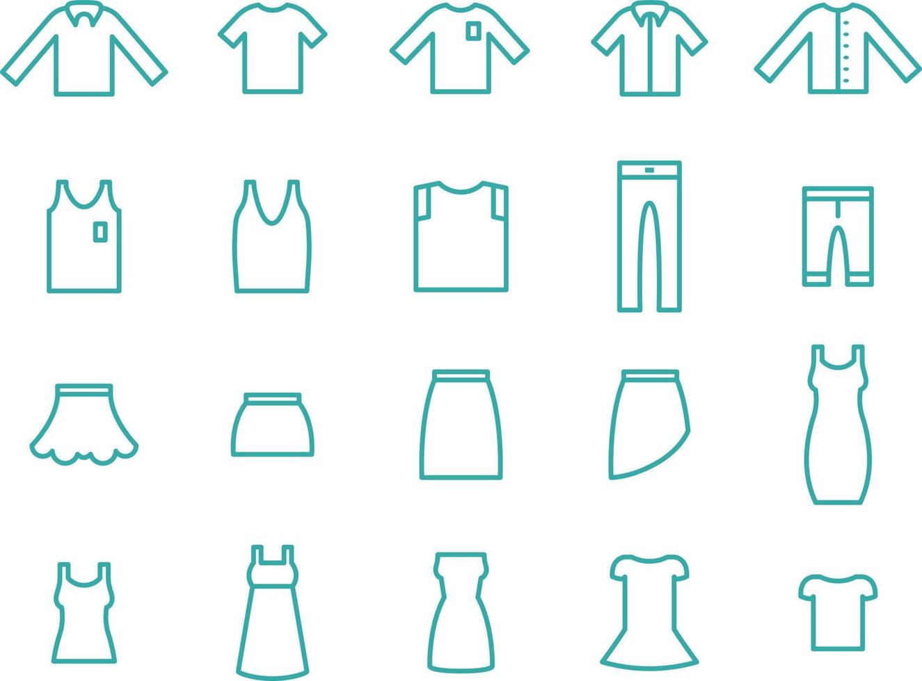 Modern clothes, illustration, vector on a white background.