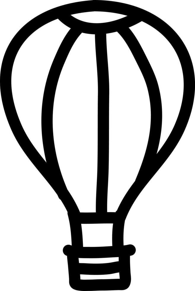 Aircraft balloon, icon illustration, vector on white background