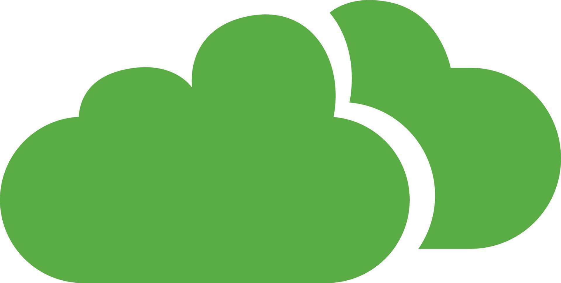 Green clouds, illustration, on a white background. vector