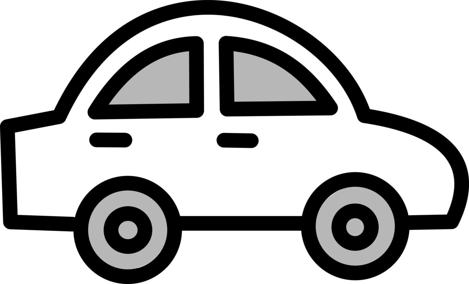 Small car, illustration, vector on a white background.
