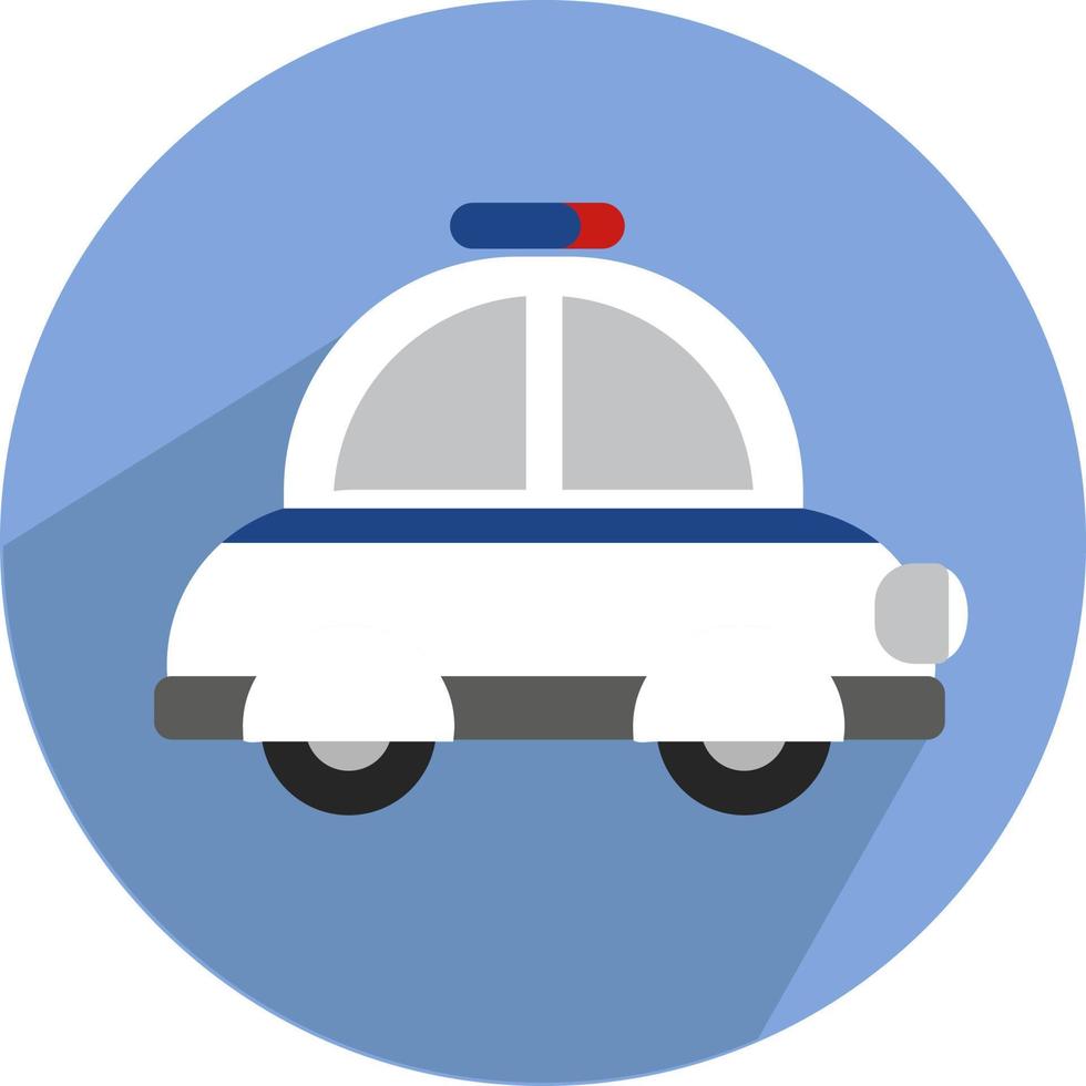 Police car, illustration, vector on white background.