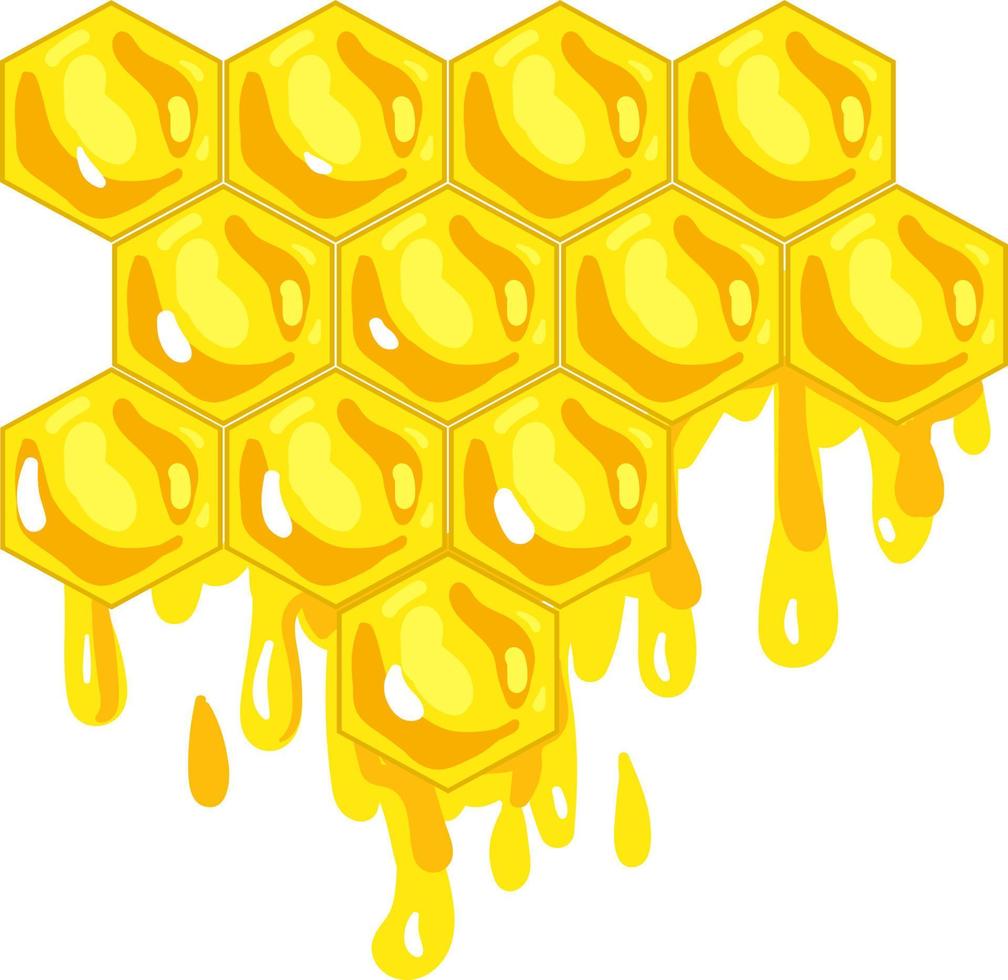 Honeycomb, illustration, vector on white background.