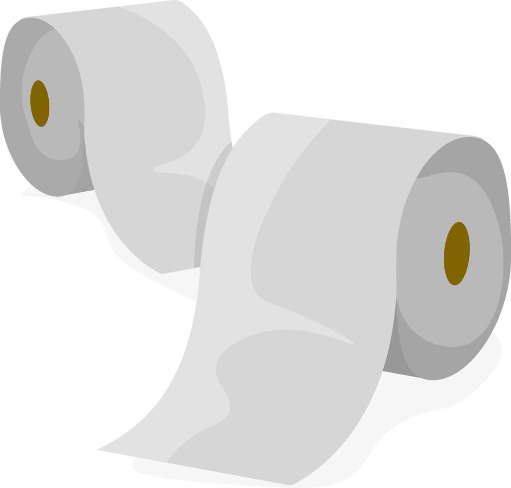papel higiénico, ilustración, vector sobre fondo blanco