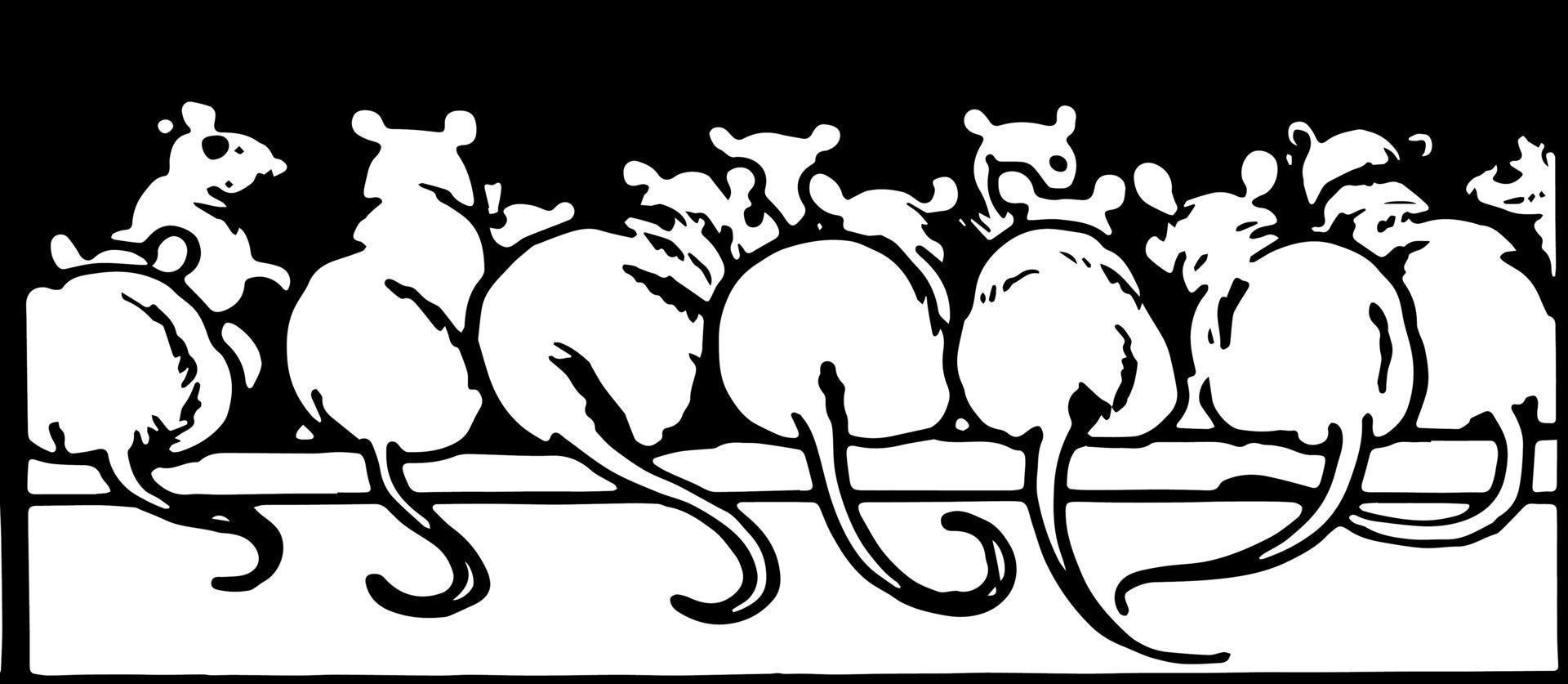 Aesop's Fables, Belling the Cat, vintage illustration vector