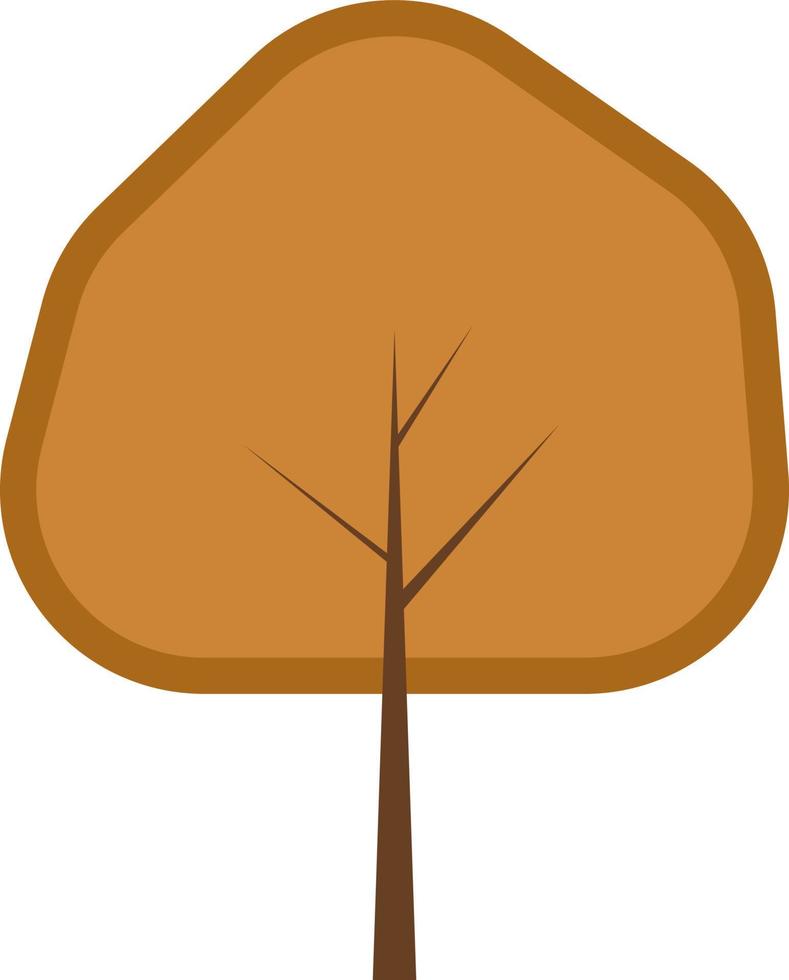 árbol de nuez, ilustración, sobre un fondo blanco. vector