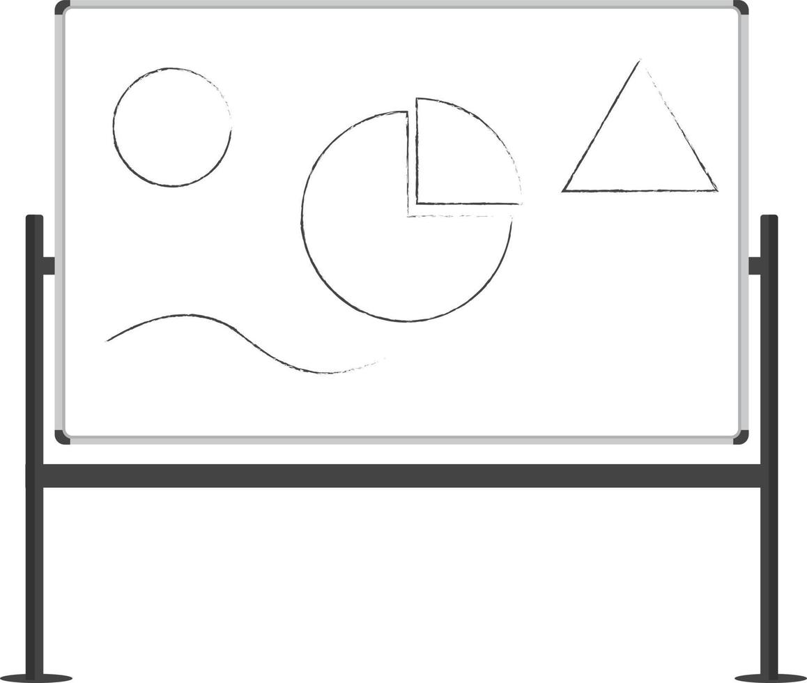 White board ,illustration, vector on white background.