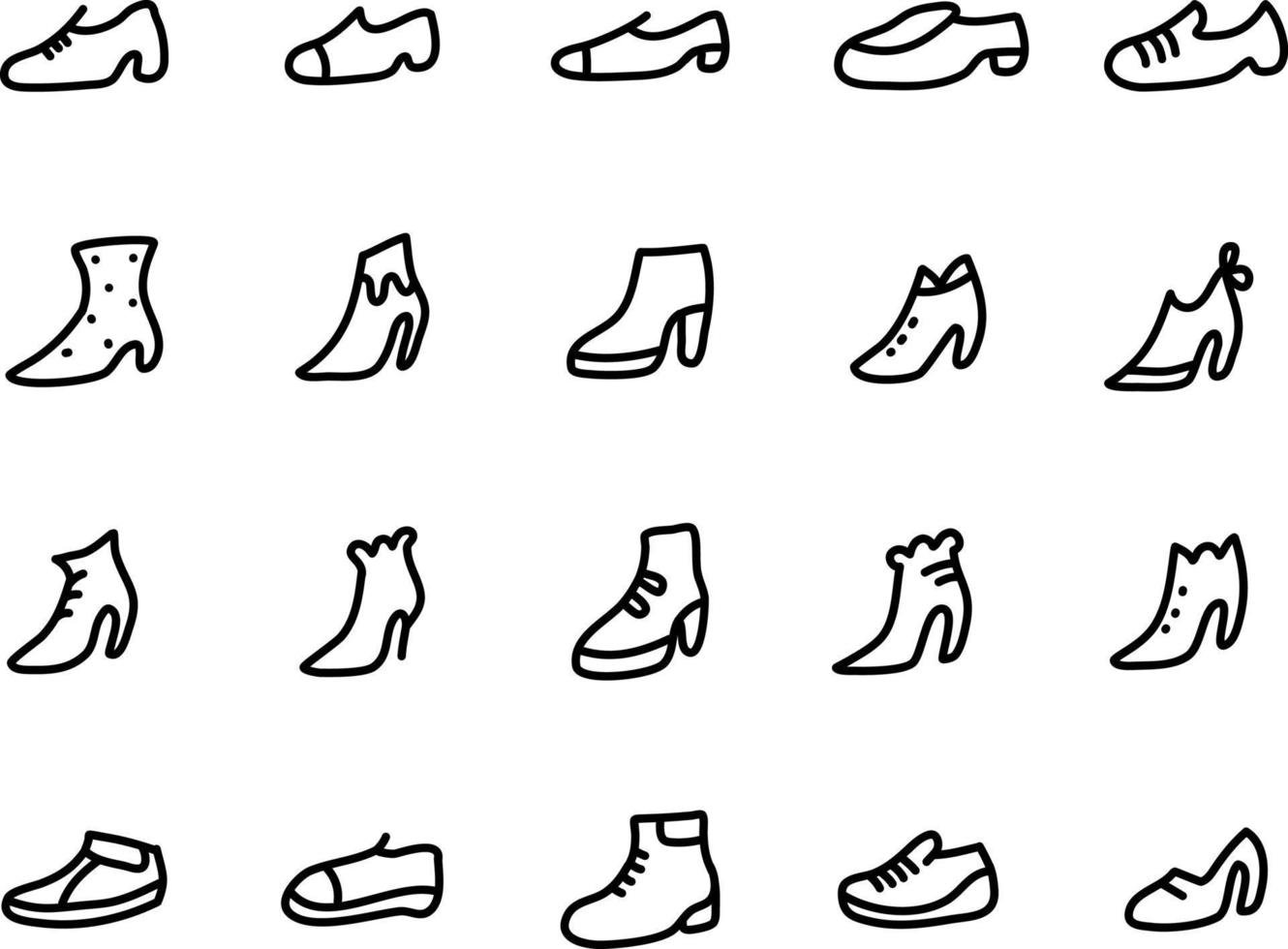 zapatos de mujer decorativos, ilustración, vector sobre un fondo blanco