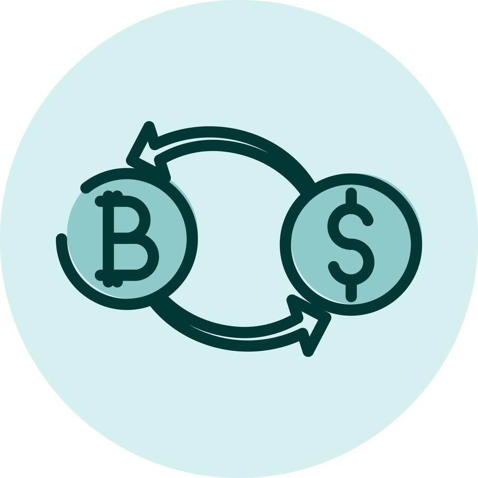 intercambio de criptomonedas, ilustración, vector sobre fondo blanco