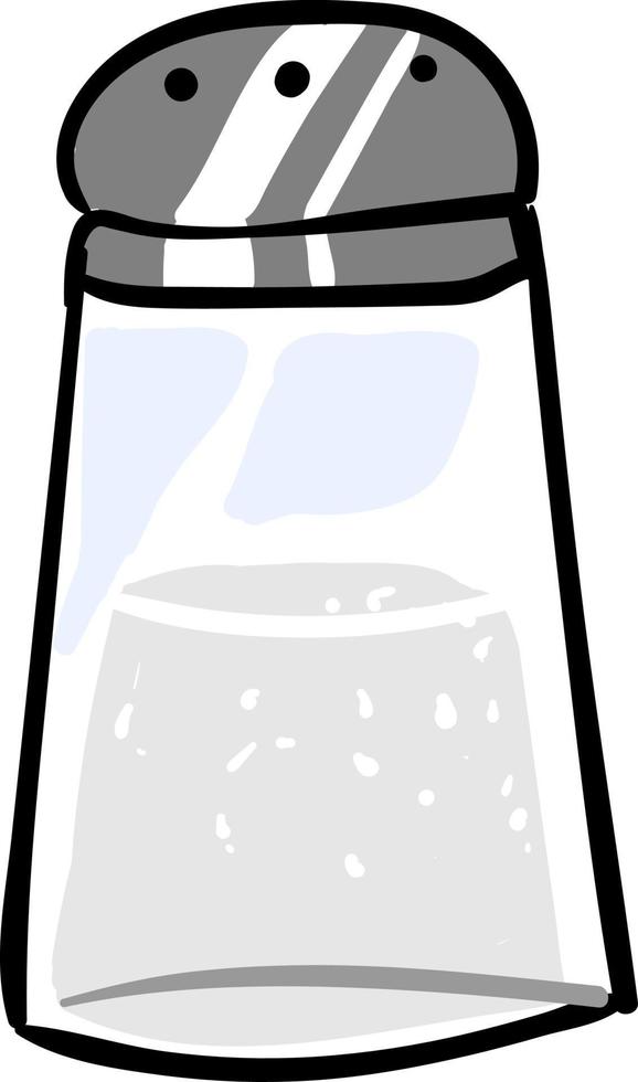 Salt shaker , illustration, vector on white background