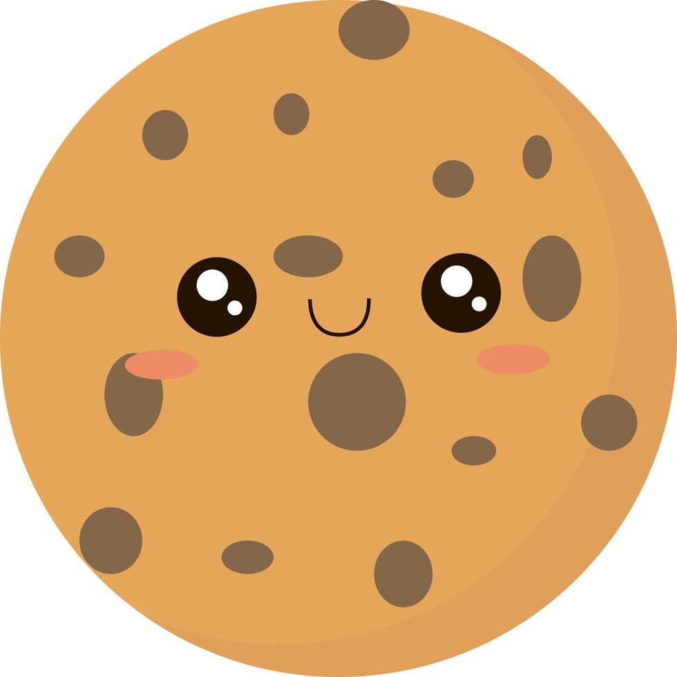 Cute cookie, ilustración, vector sobre fondo blanco.