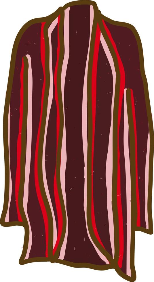 Decorative cardigan, illustration, vector on white background.