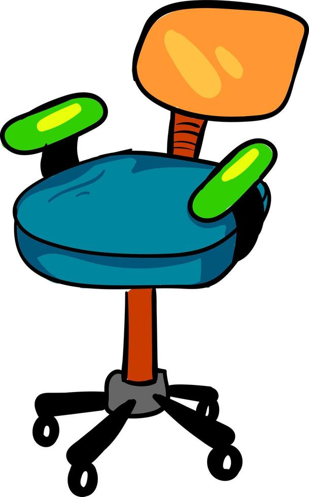 Computer chair, illustration, vector on white background