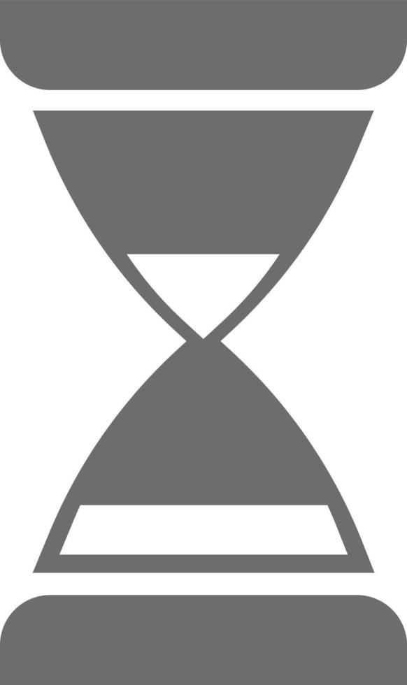 Reloj de arena de plata, ilustración, vector sobre fondo blanco.