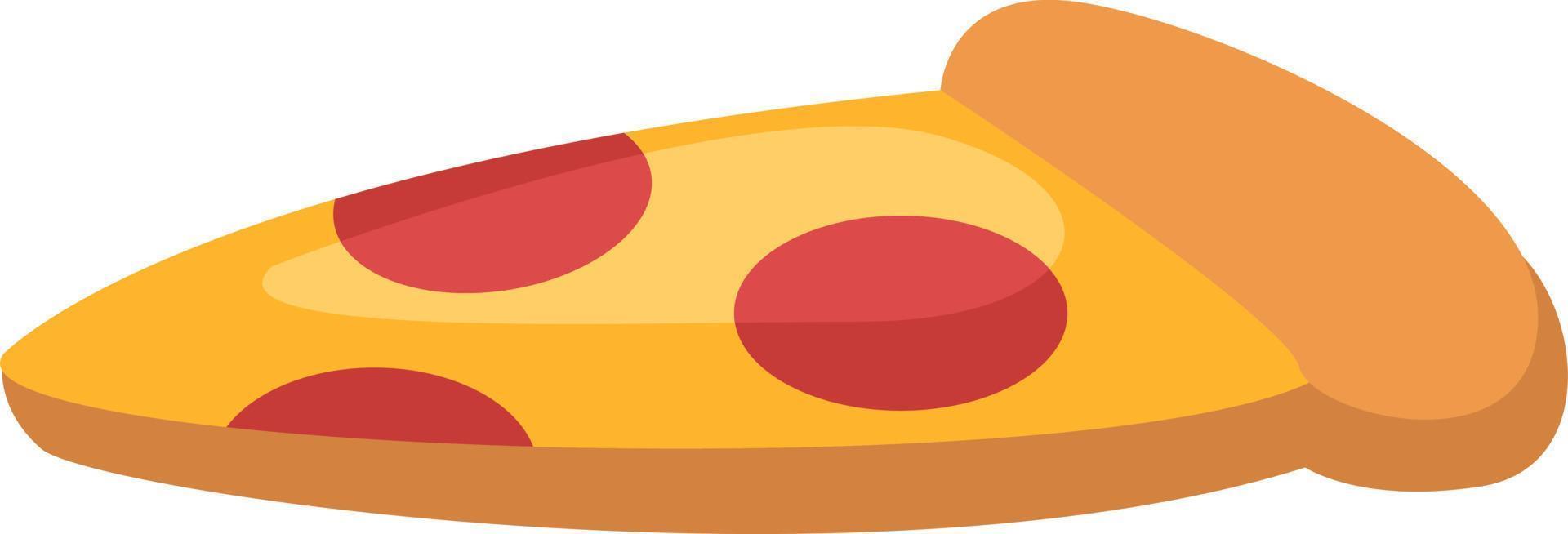 rebanada de pizza, ilustración, sobre un fondo blanco. vector