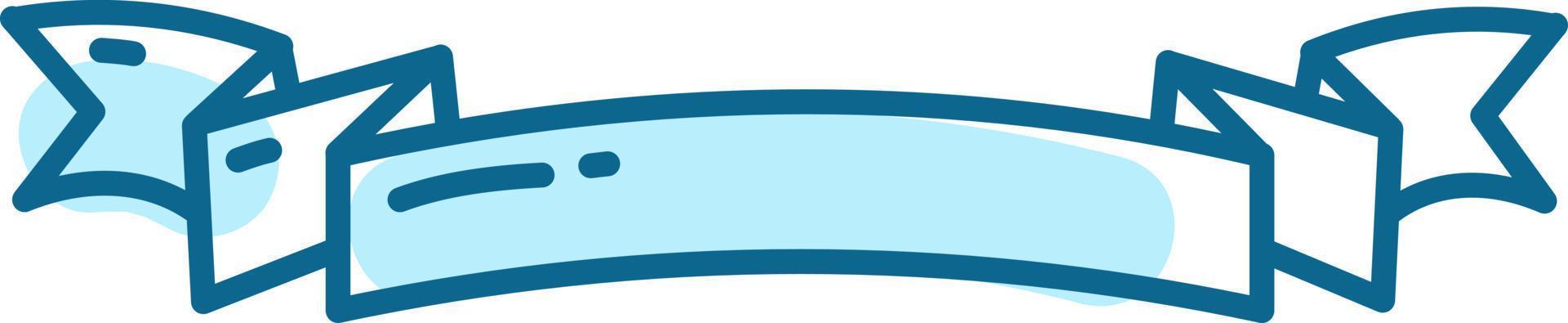 Ocean blue banner, illustration, vector on a white background.