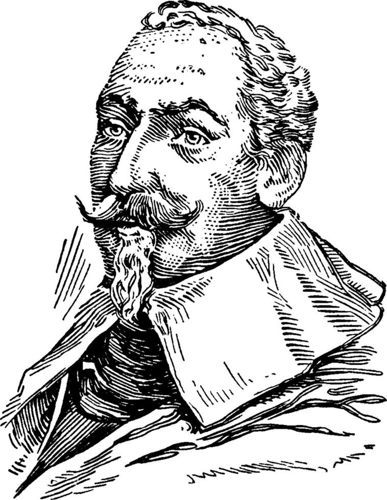 Gustavus Adolphus, vintage illustration vector