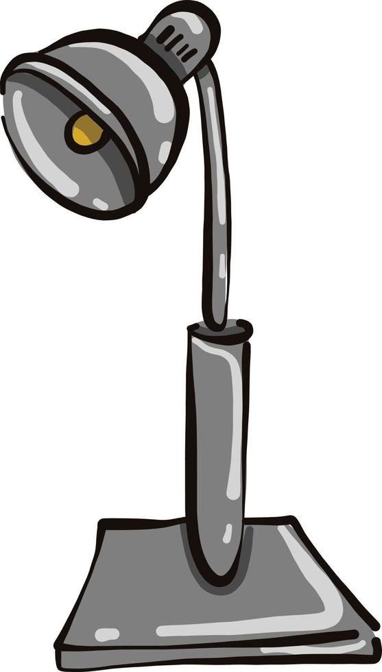 Grey lamp, illustration, vector on a white background.