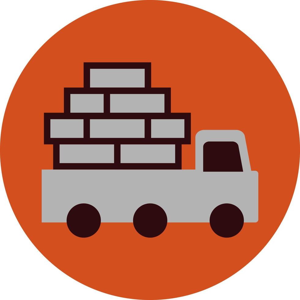 Construction truck, illustration, vector, on a white background. vector