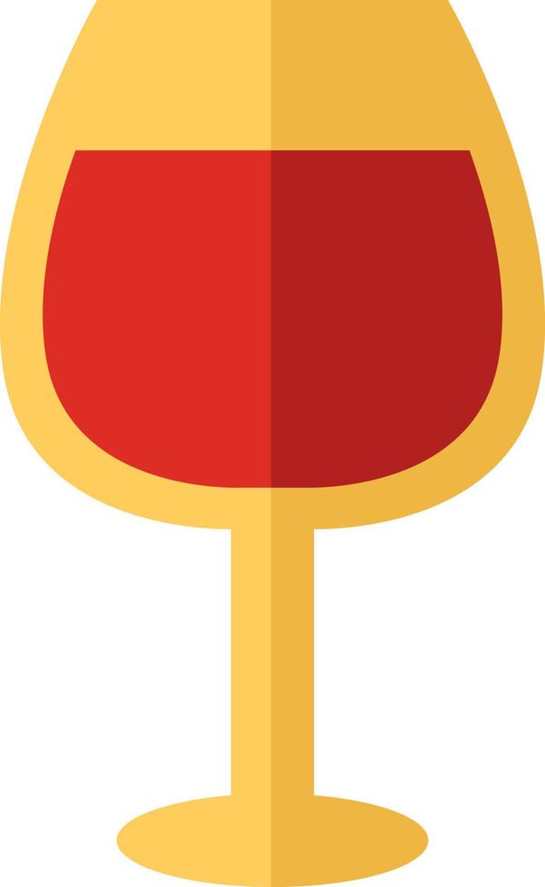 Vino de pascua en copa, ilustración, vector sobre fondo blanco.