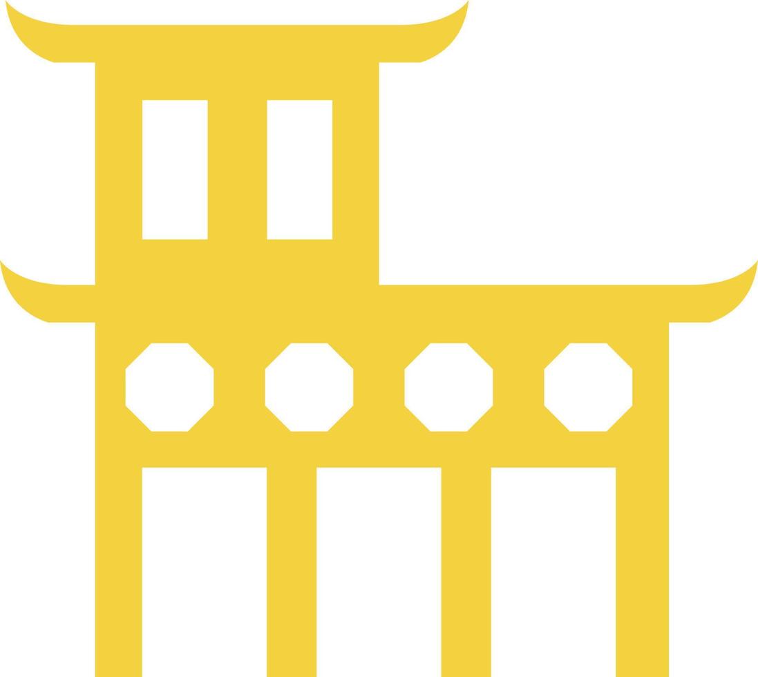 Asian monument, illustration, vector, on a white background. vector