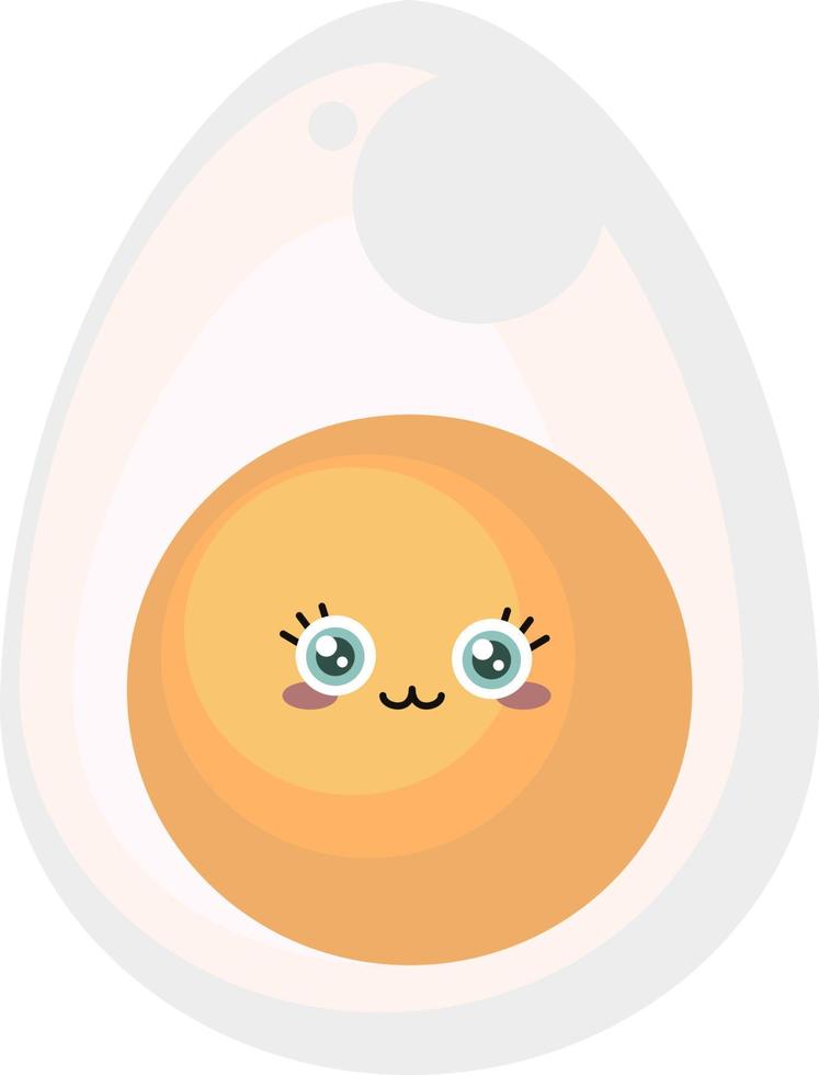 Cute egg, illustration, vector on white background.