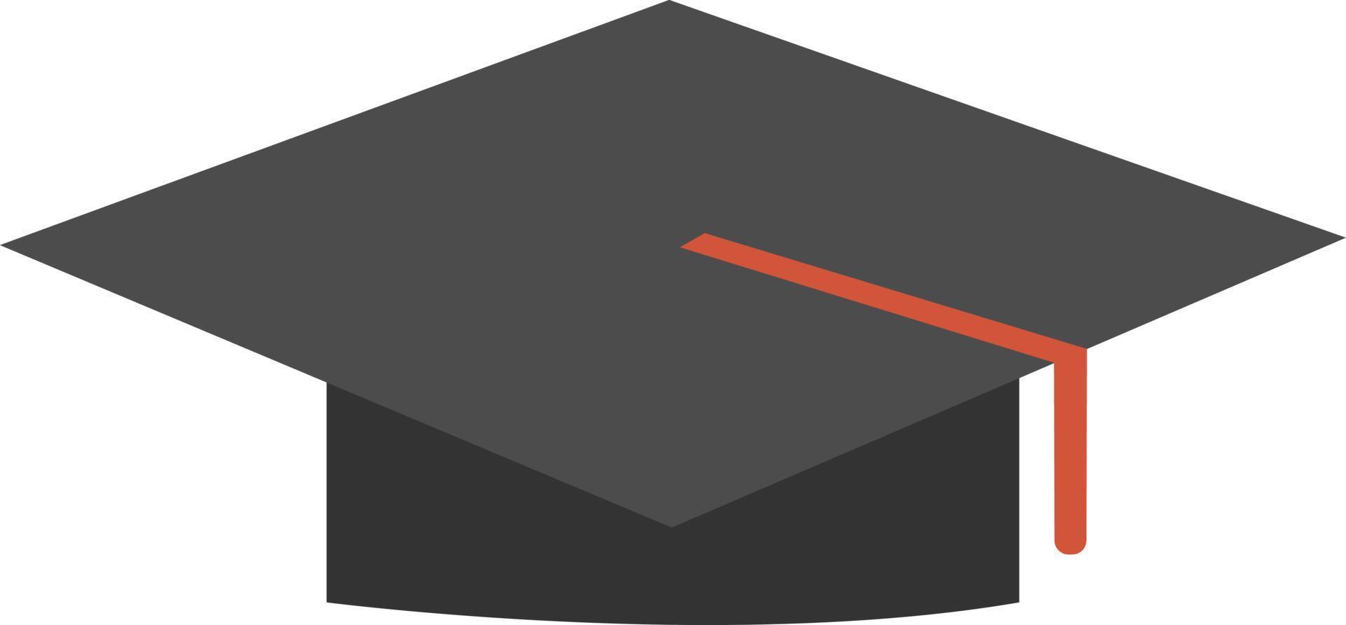 Graduate hat, illustration, vector on white background.