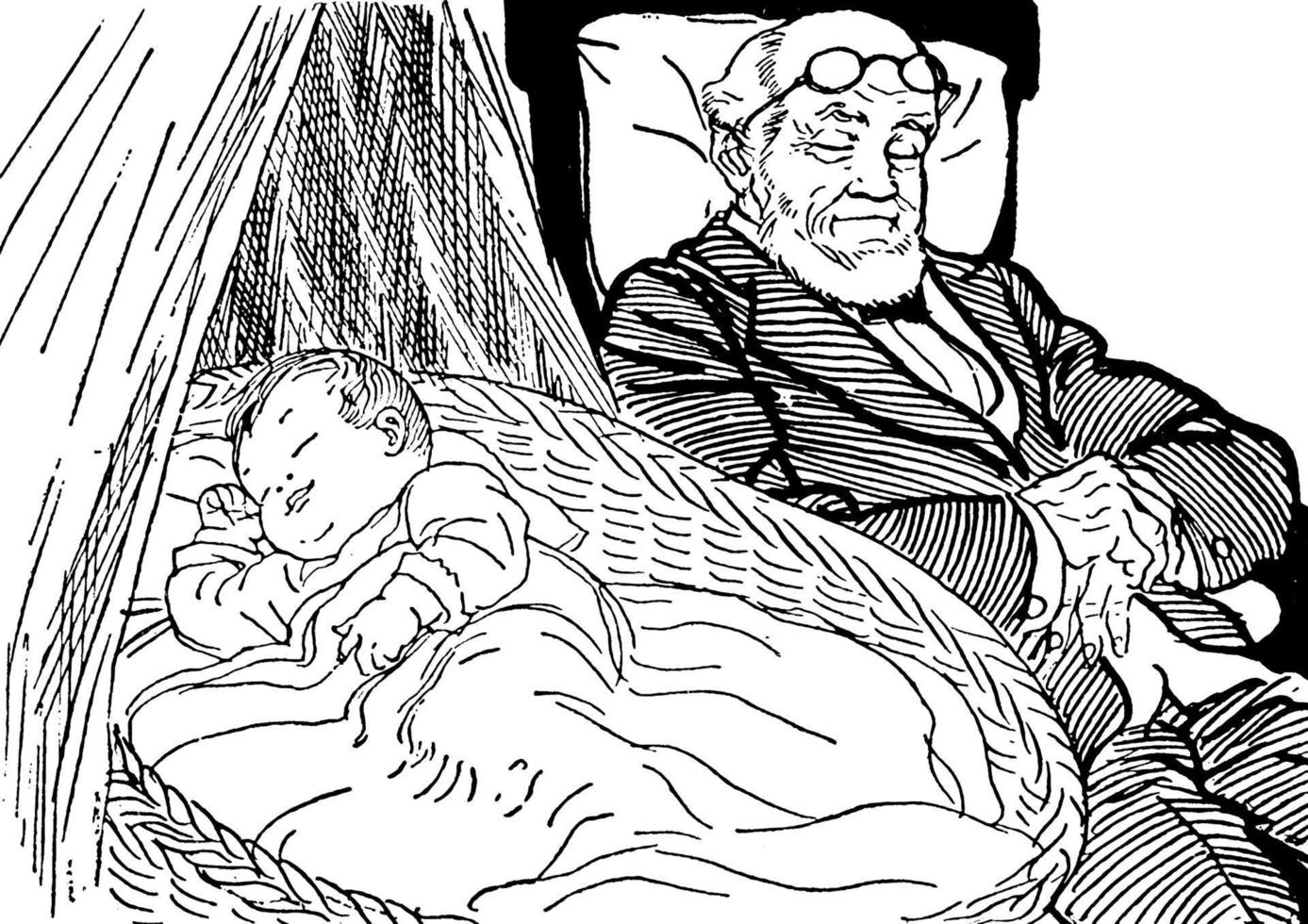 Sleep vintage illustration. vector