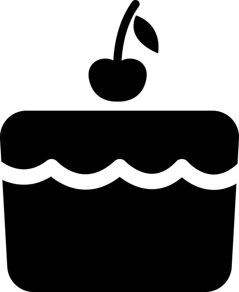 Cherry cake, illustration, vector on a white background