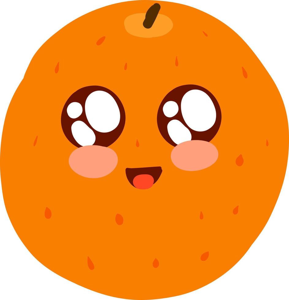 Cute orange, illustration, vector on white background.