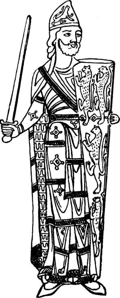 Geofrey Plantagenet, vintage illustration vector