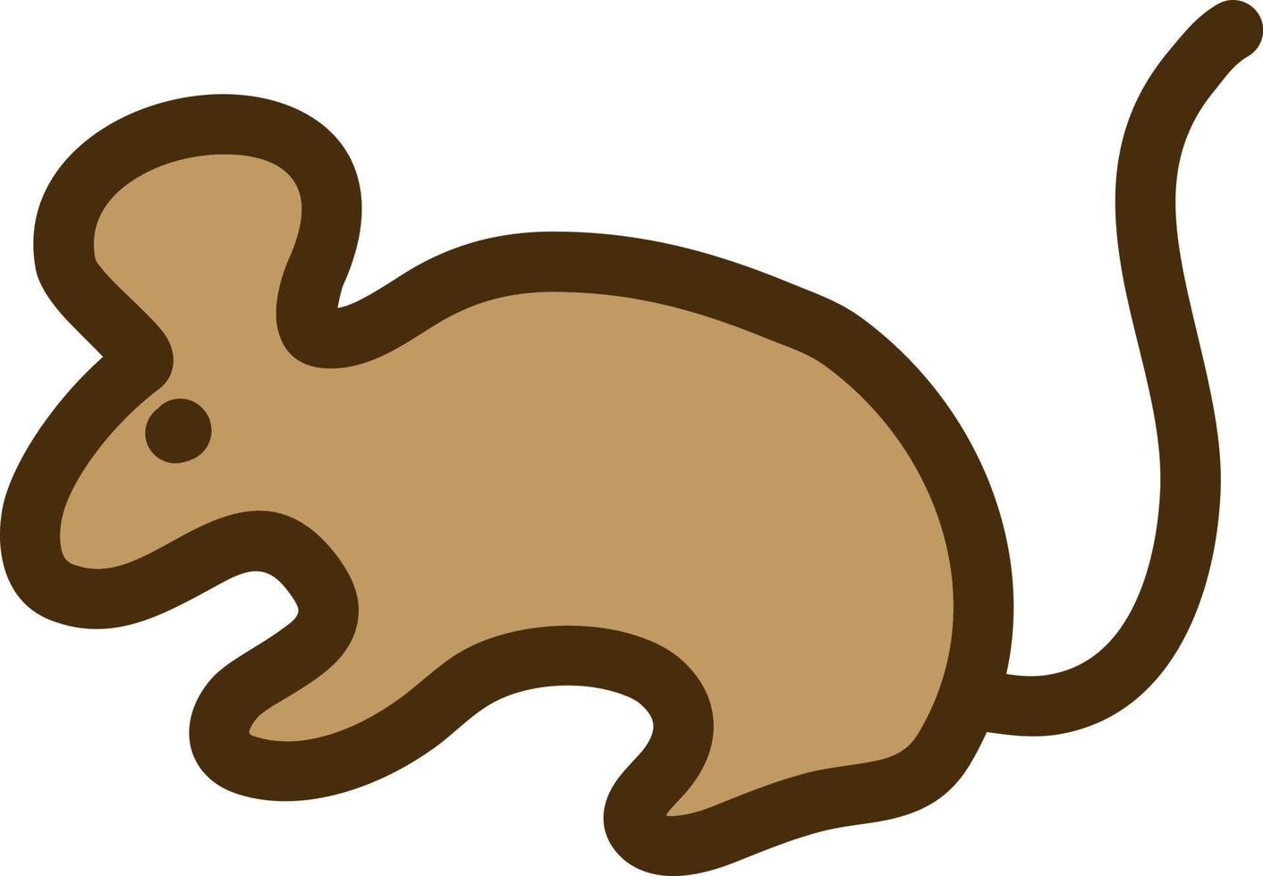 ratón mascota, ilustración, vector sobre fondo blanco.