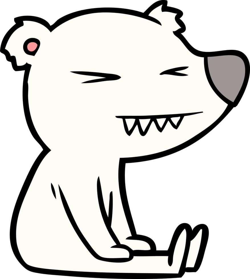 Cartoon angry bear vector