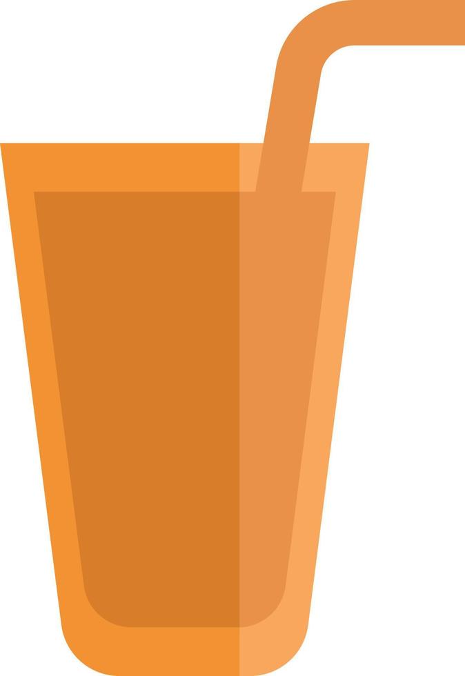 jugo de naranja en vaso de vidrio, ilustración, vector, sobre un fondo blanco. vector