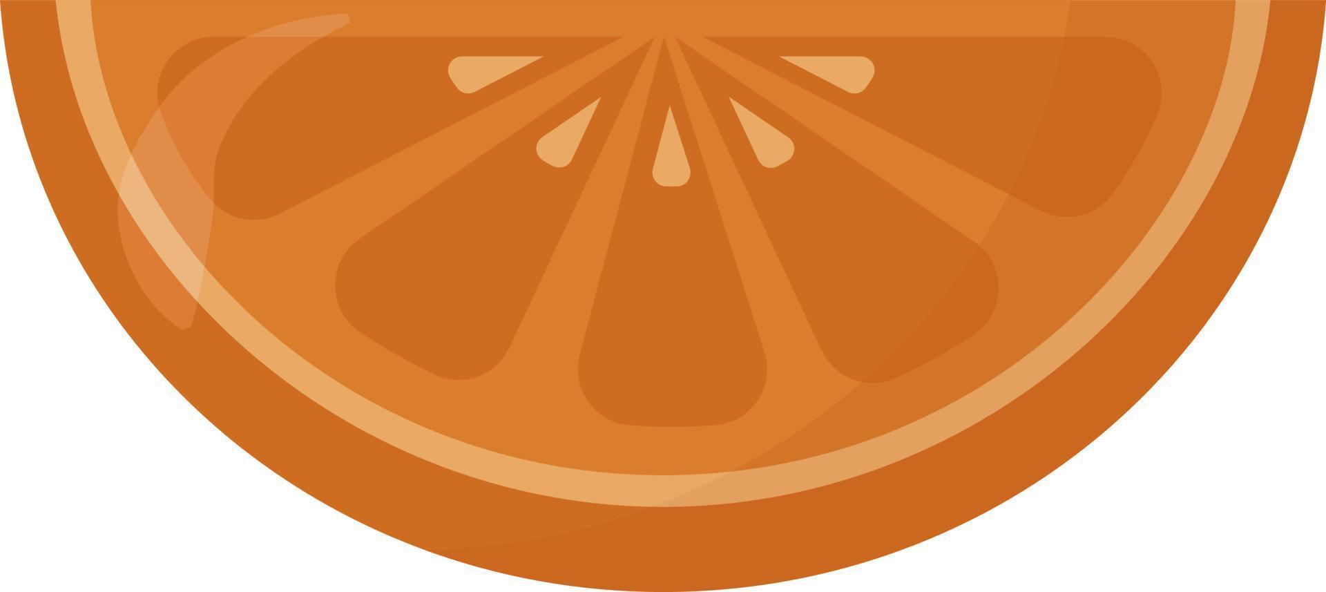 Slice of orange , illustration, vector on white background