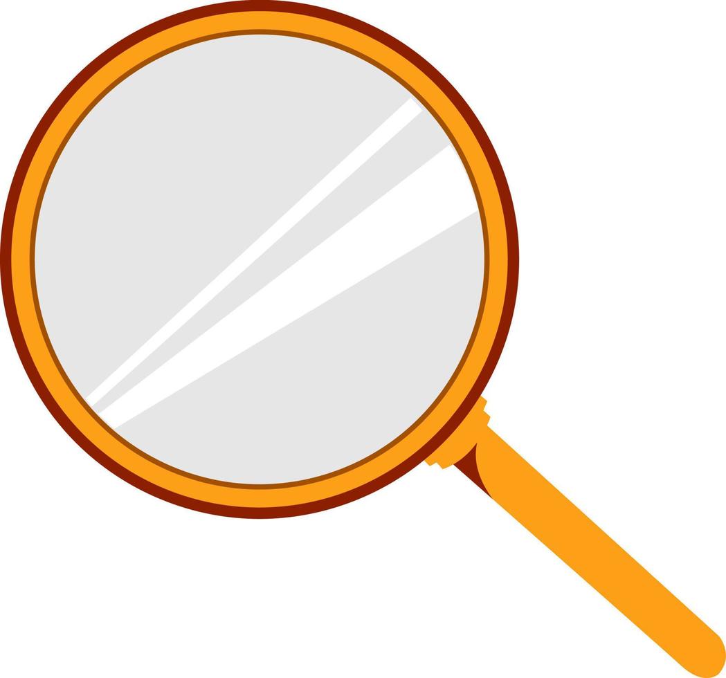 Magnifying glass, illustration, vector on white background.