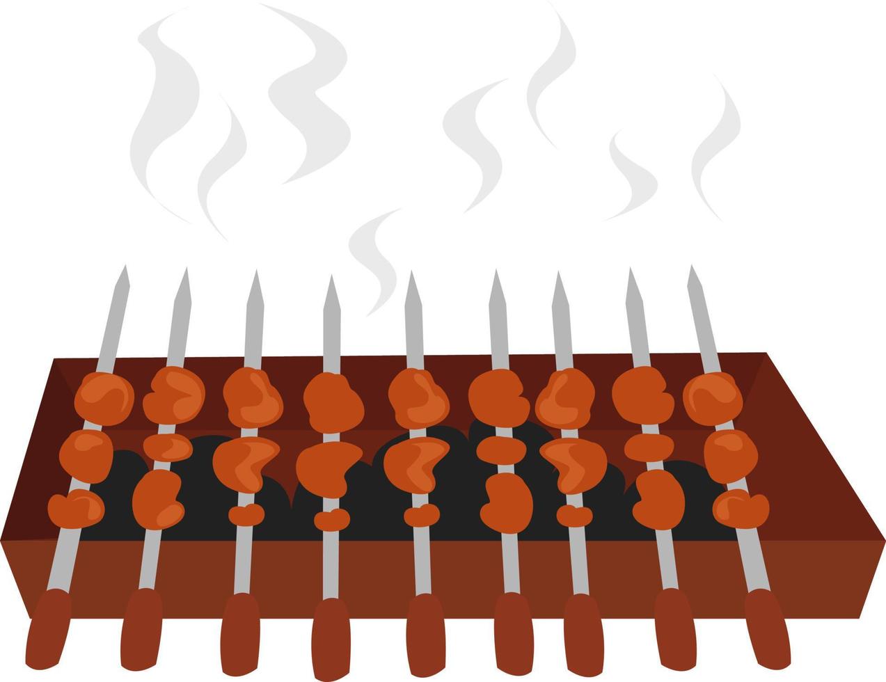 Mangal food, illustration, vector on white background