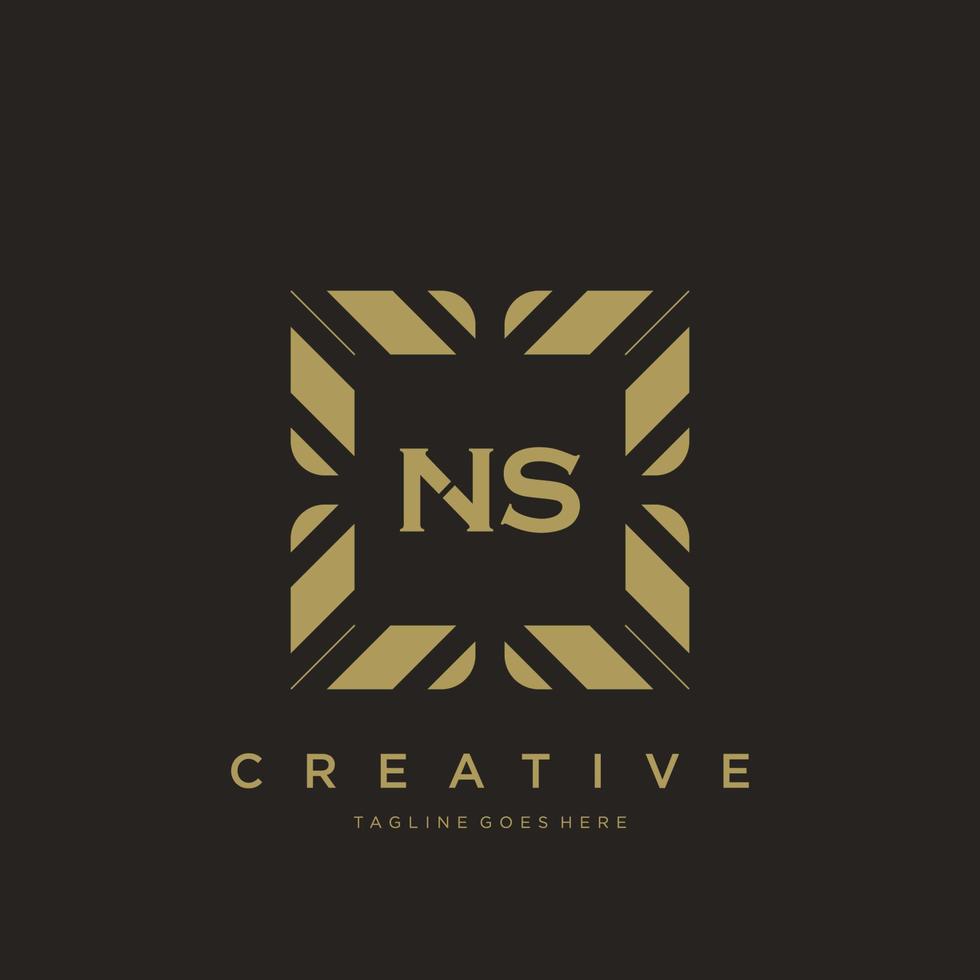 NS initial letter luxury ornament monogram logo template vector