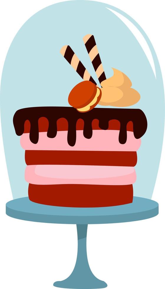 Small round cake, illustration, vector on white background