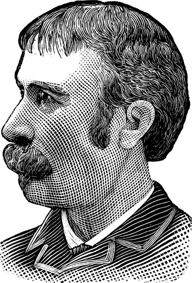 Hon. William Walter Phelps, vintage illustration vector