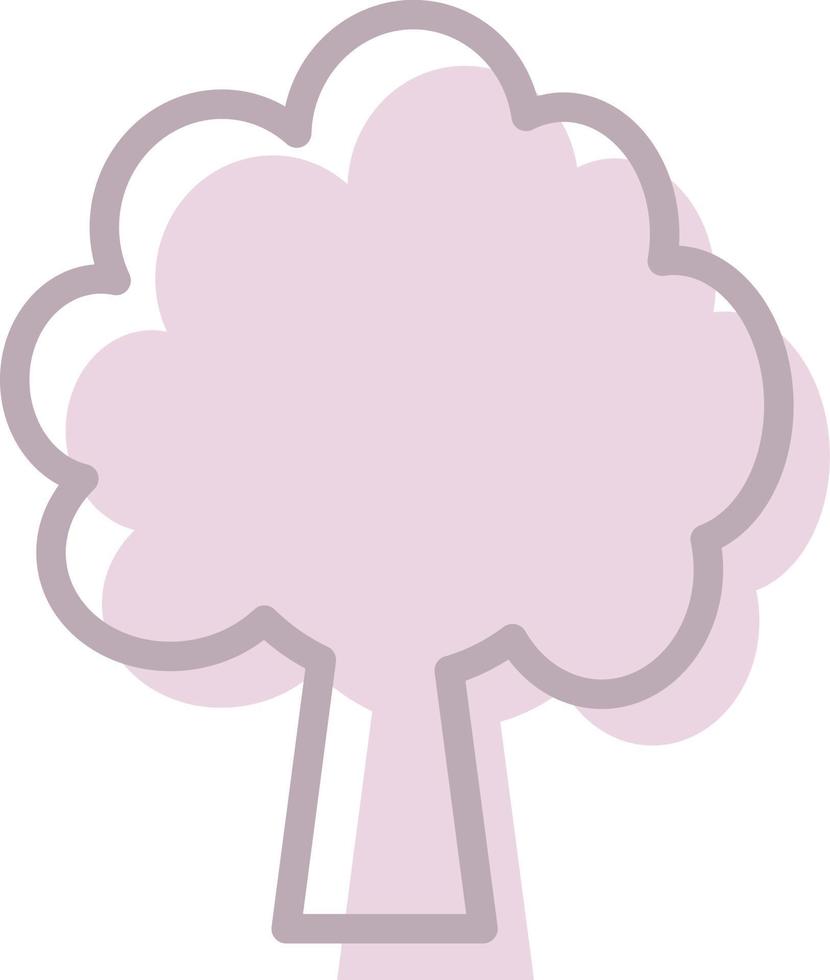 Purple apple tree, illustration, vector, on a white background. vector