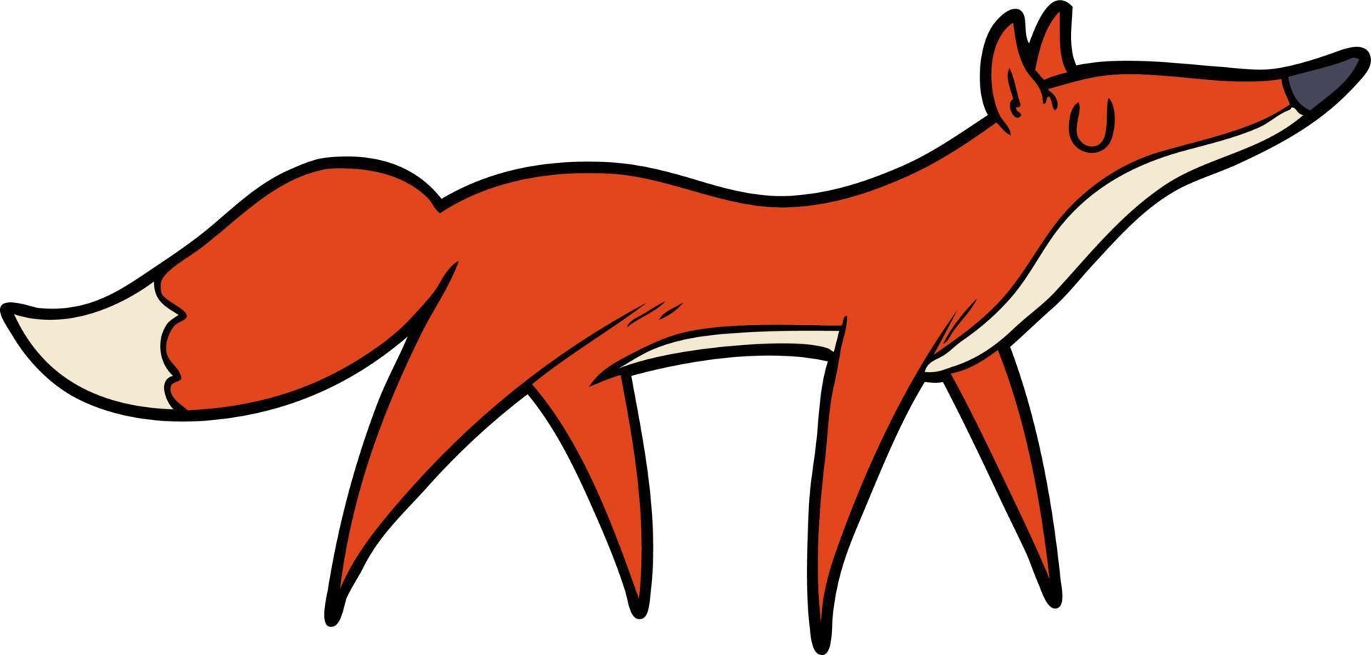 Cartoon cute fox vector