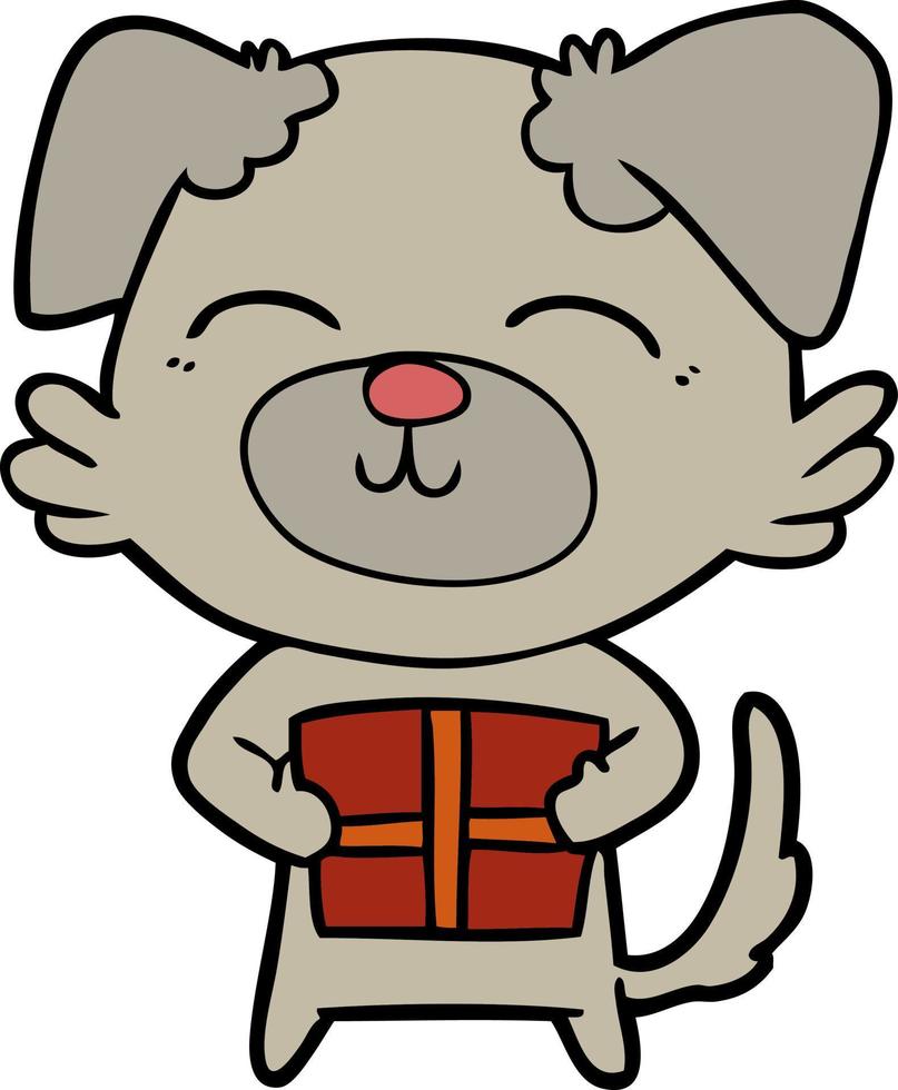 Vector dog character in cartoon style