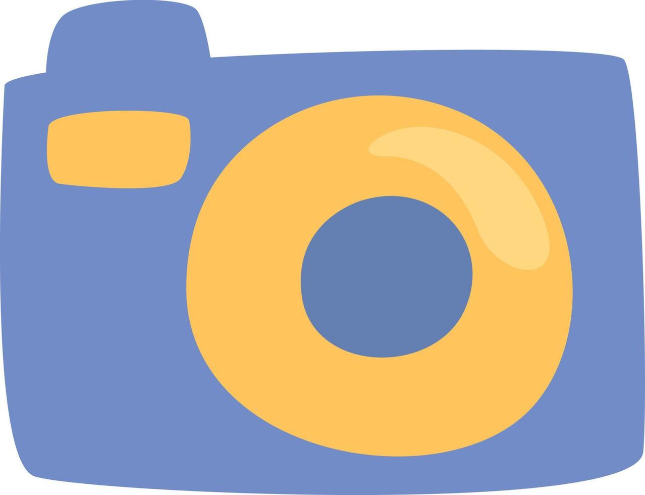 Blue camera, illustration, vector, on a white background. vector