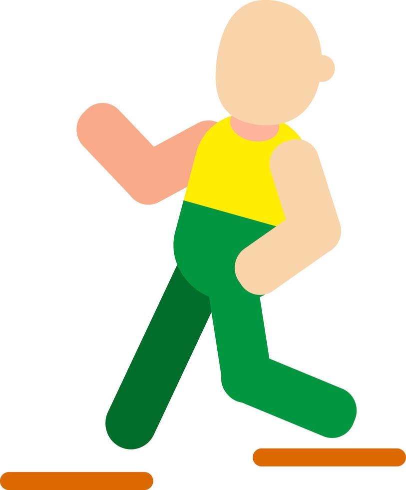 Athlete running, illustration, vector on a white background.