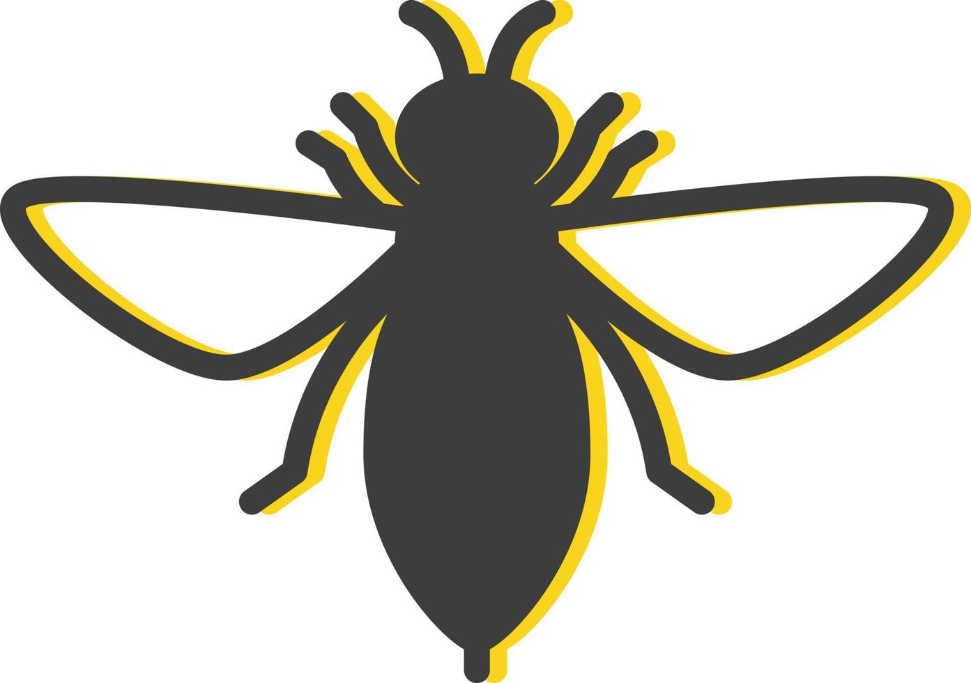 Black flying bug, illustration, vector, on a white background. vector