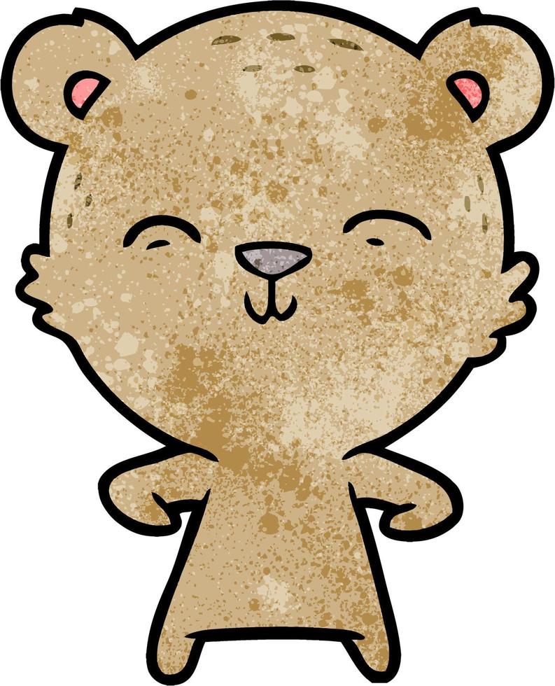 personaje de oso vectorial en estilo de dibujos animados vector