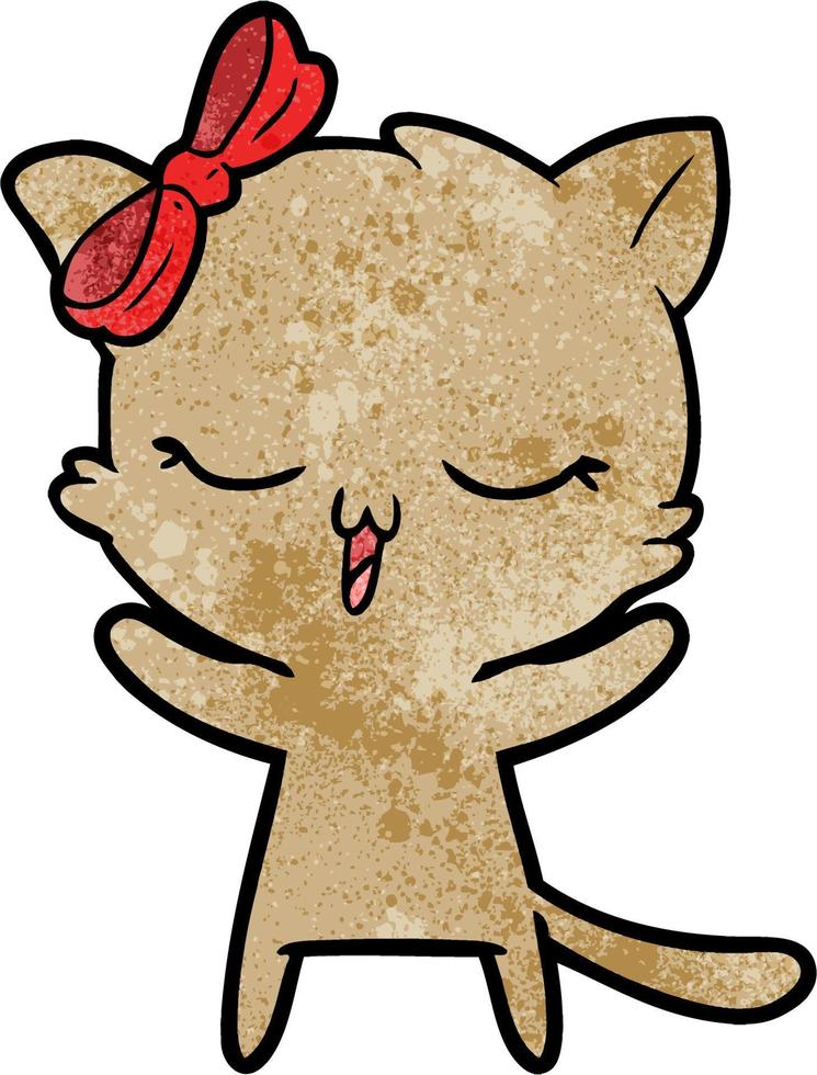 Vector cat character in cartoon style